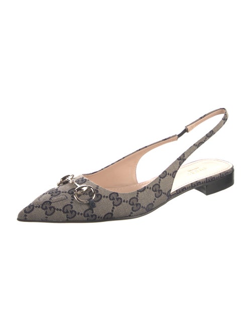 Gucci GG Canvas Canvas Slingback Flats