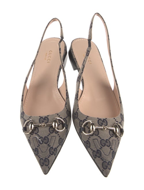 Gucci GG Canvas Canvas Slingback Flats