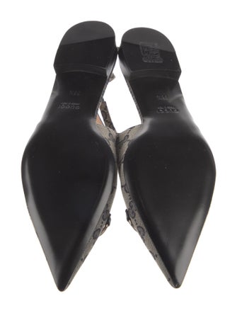 Gucci GG Canvas Canvas Slingback Flats