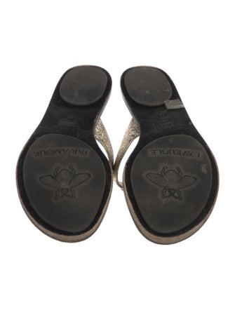 Gucci Double G Logo Leather Slides