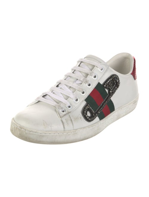 Gucci Leather Animal Print Sneakers