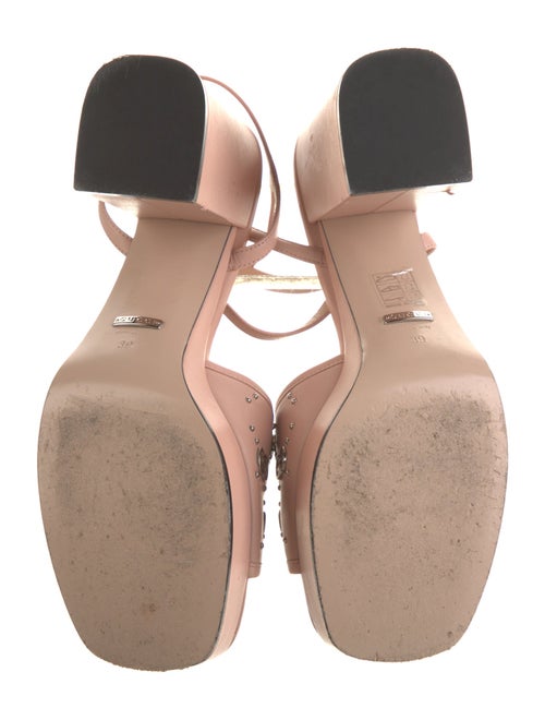 Gucci Interlocking G Logo Leather Sandals