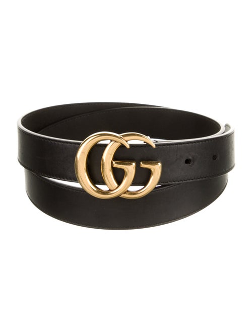 Gucci Double G Logo Leather Belt