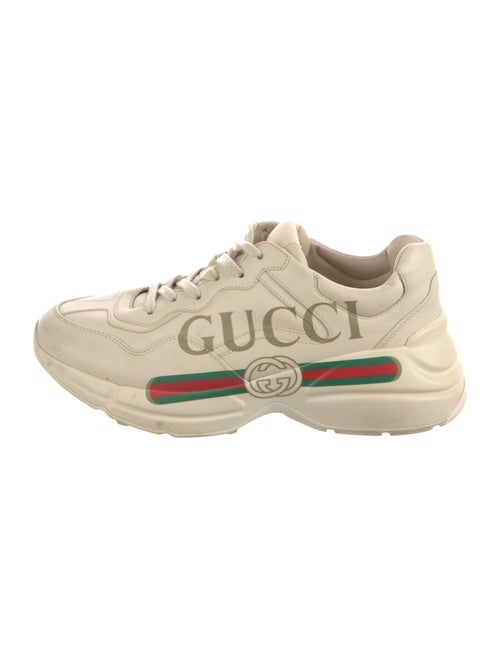 Gucci Web Accent Leather Sneakers