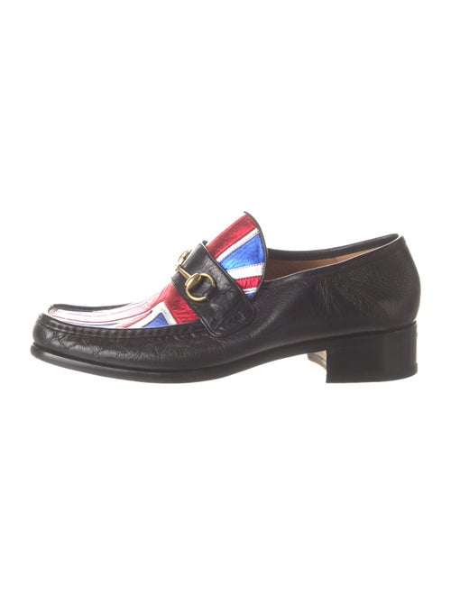Gucci Leather Printed Loafers