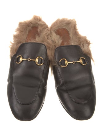 Gucci Horsebit Accent Leather Mules