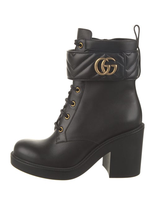 Gucci Leather Combat Boots