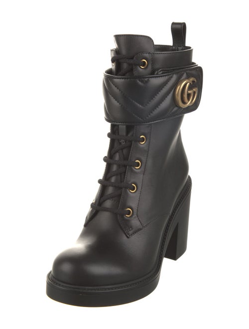 Gucci Leather Combat Boots