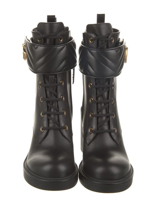 Gucci Leather Combat Boots
