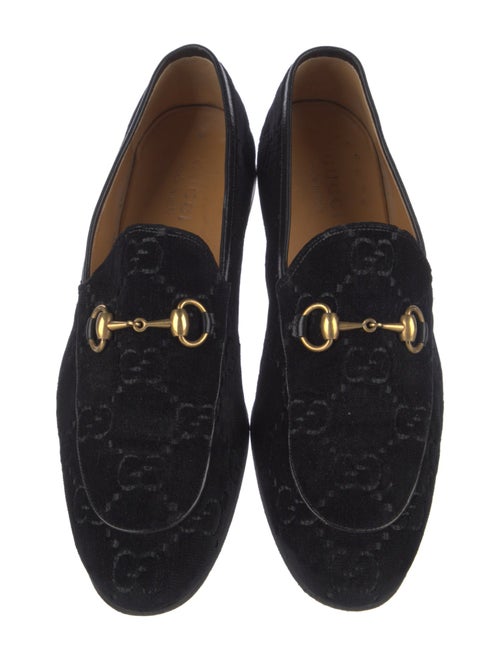 Gucci Horsebit Accent Velvet Loafers