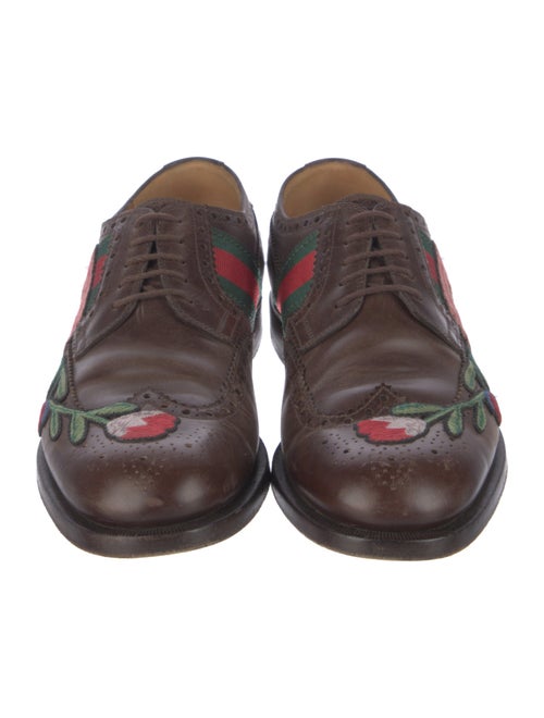Gucci Web Accent Leather Brogues