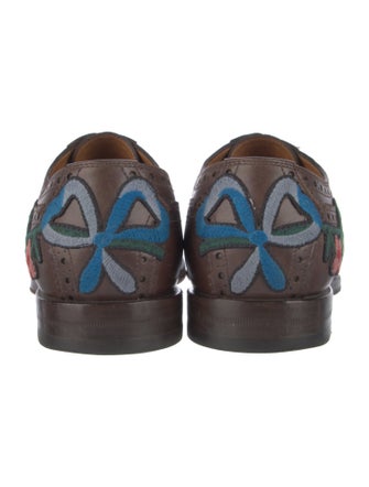 Gucci Web Accent Leather Brogues