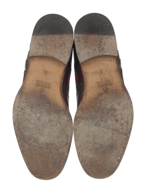 Gucci Web Accent Leather Brogues