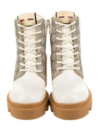 Gucci Printed Combat Boots