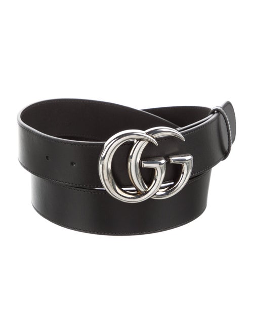 Gucci Double G Logo Leather Belt