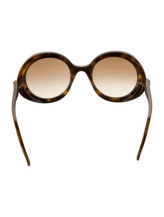 Gucci Interlocking G Logo Round Sunglasses