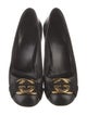 Gucci Web Accent Leather Pumps