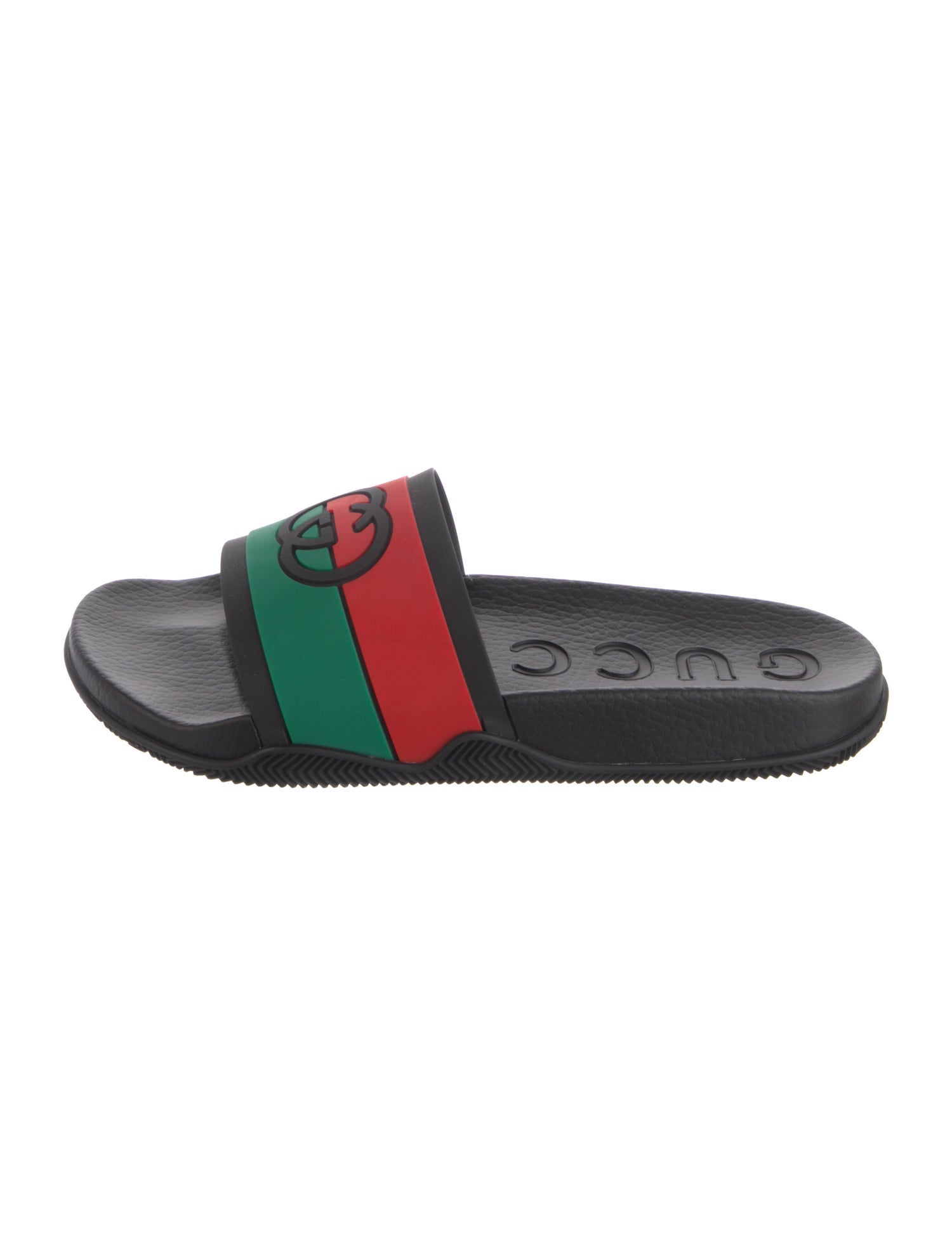 Gucci Web Accent Rubber Slides