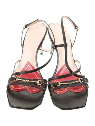 Gucci Leather T-Strap Sandals