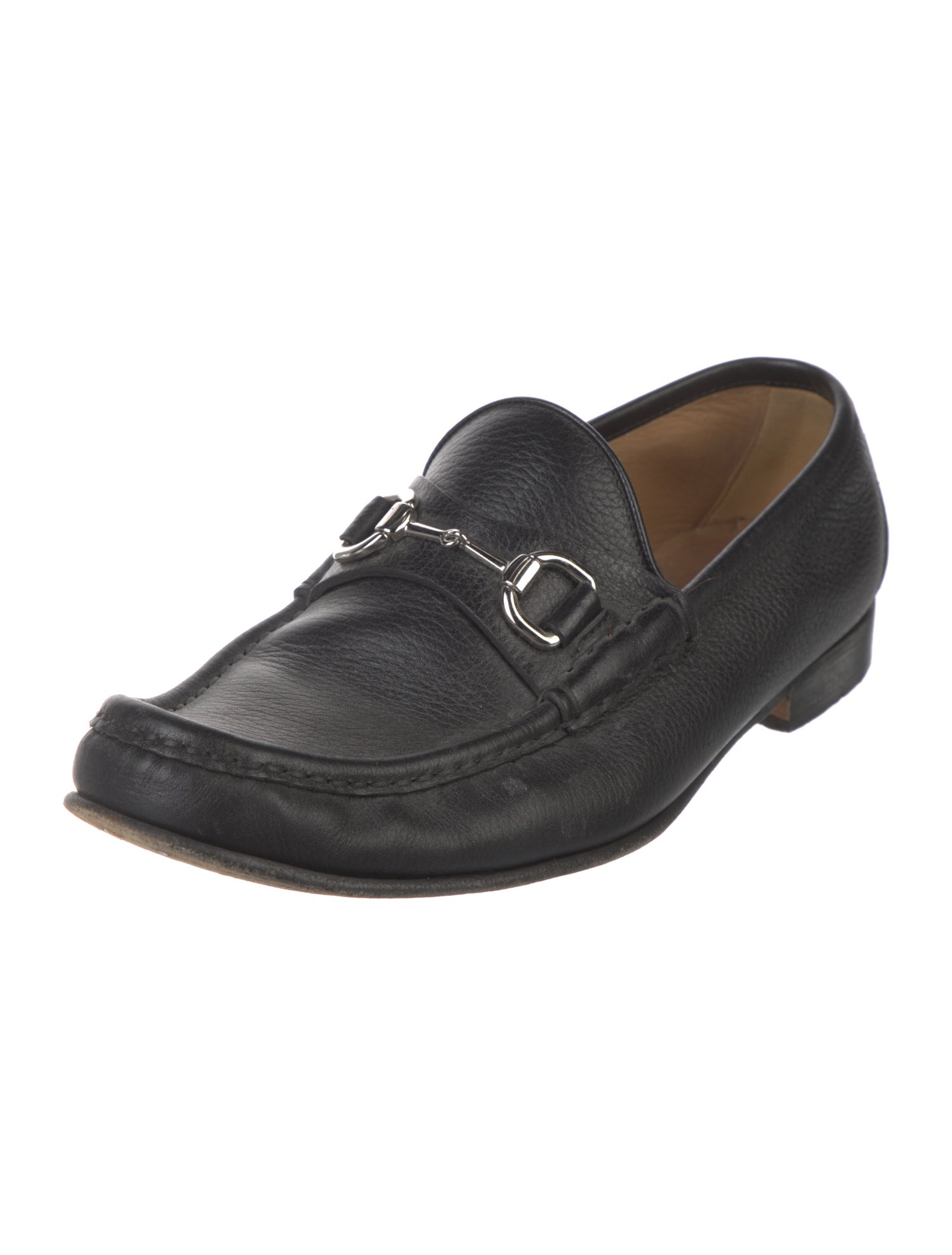 Gucci Horsebit Accent Leather Dress Loafers