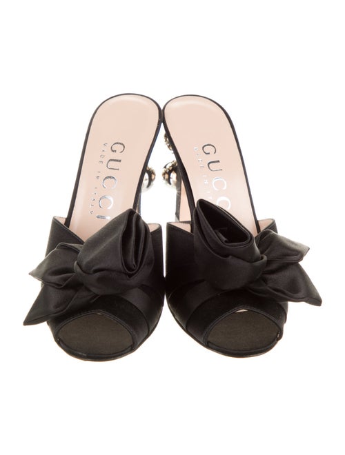Gucci Satin Bow Accents Slides