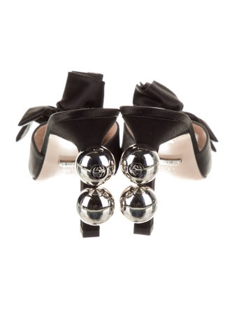 Gucci Satin Bow Accents Slides