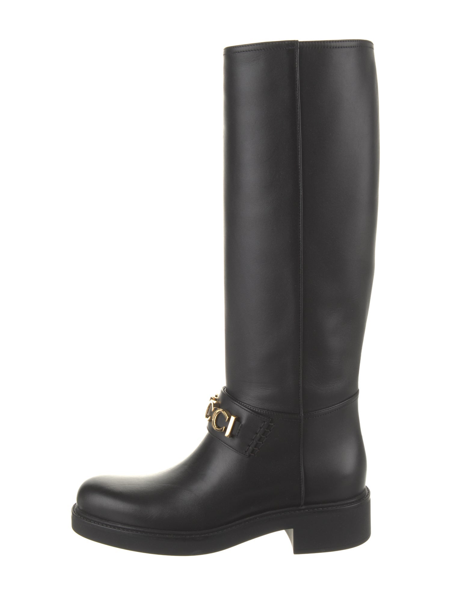 Gucci Leather Riding Boots