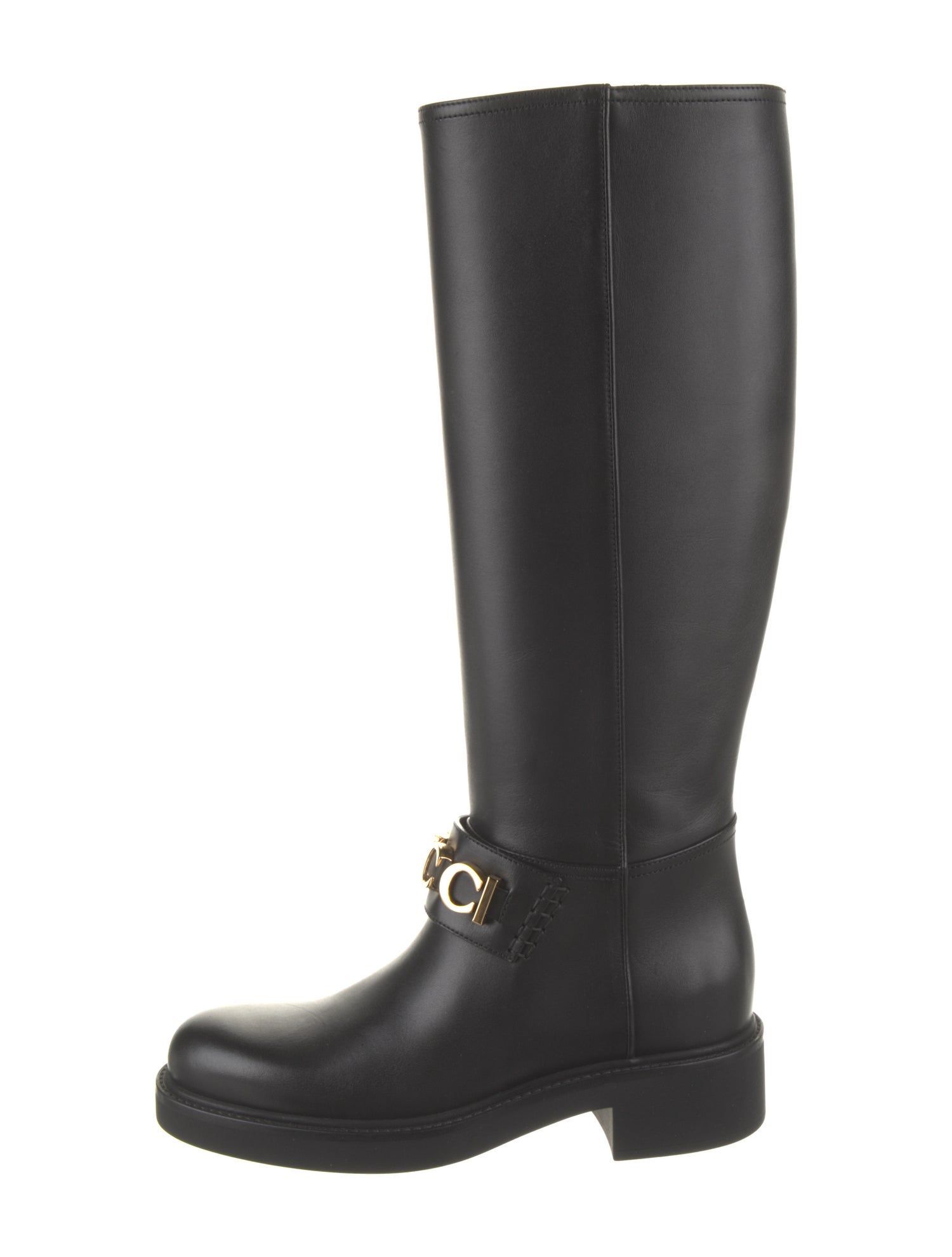 Gucci Leather Riding Boots