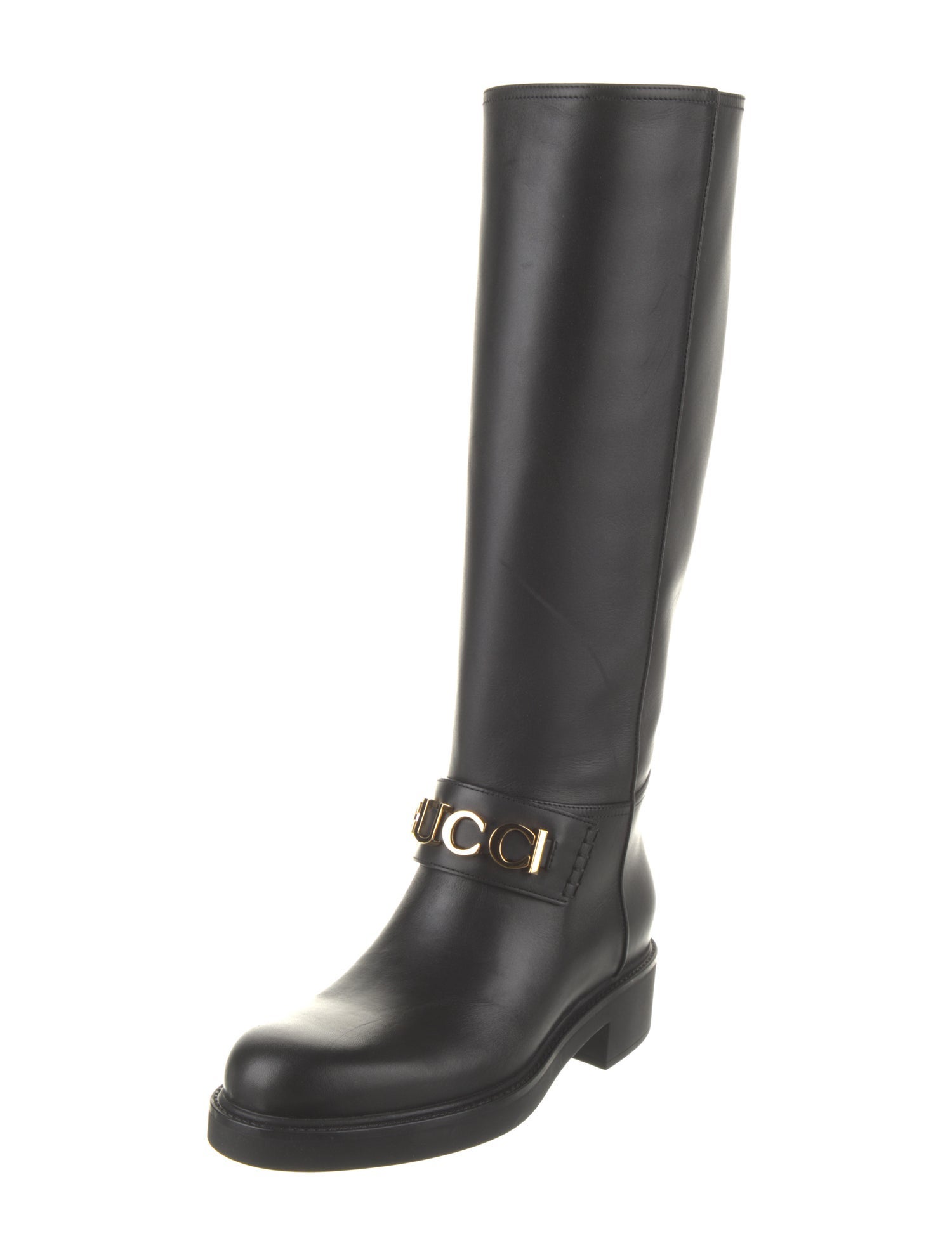 Gucci Leather Riding Boots