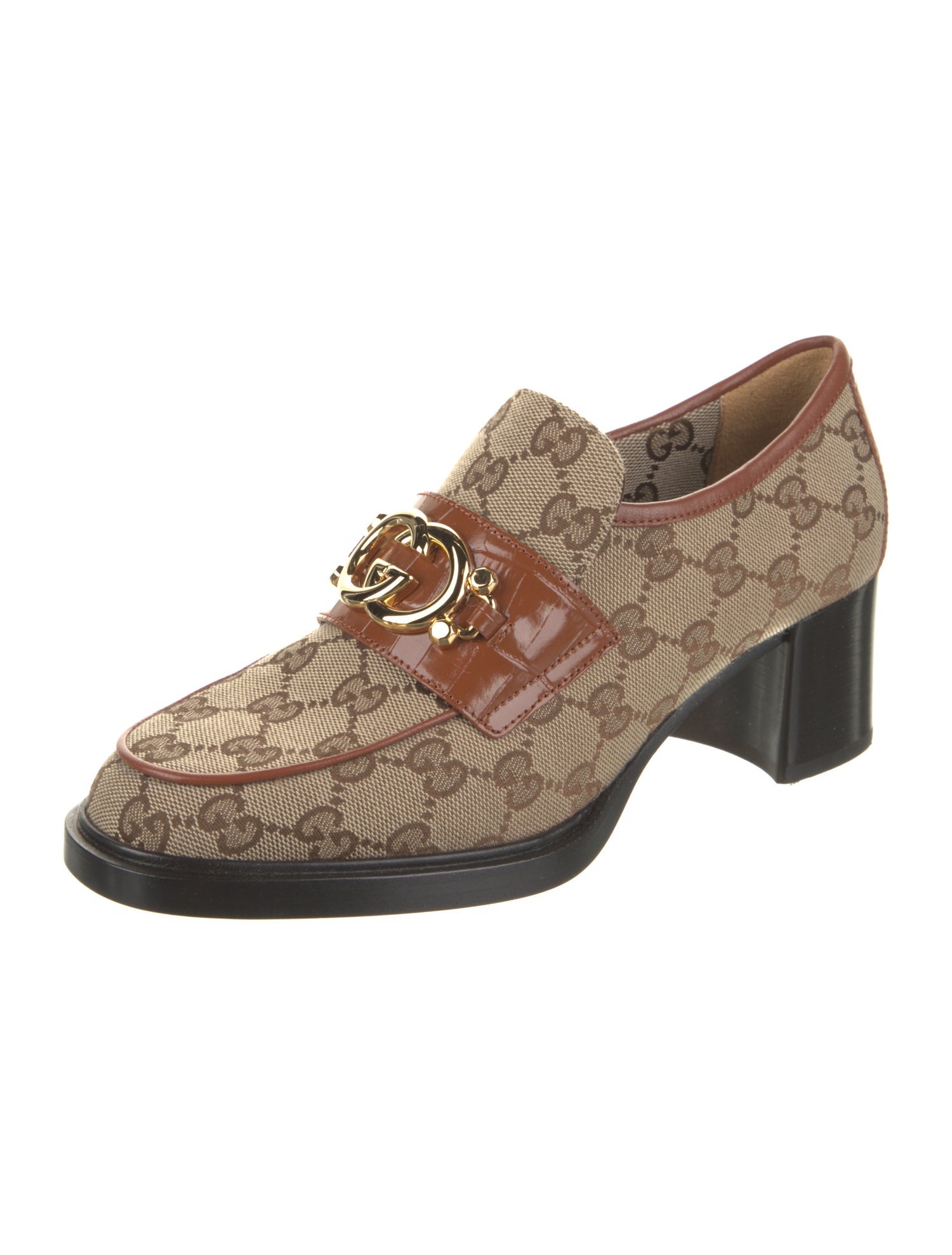 Gucci Canvas Printed Pumps