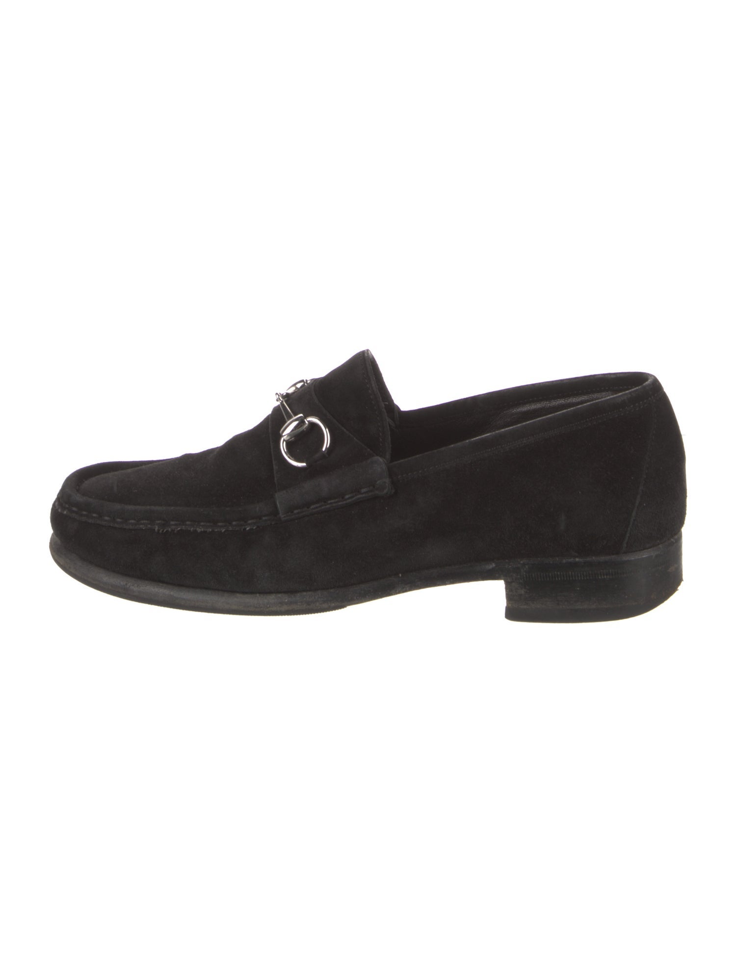 Gucci Horsebit Accent Suede Dress Loafers