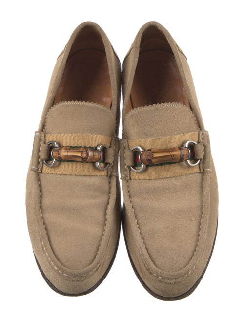 Gucci Horsebit Accent Suede Loafers