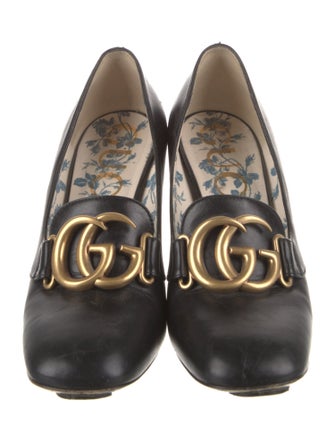 Gucci Double G Logo Leather Pumps