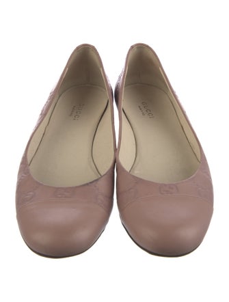 Gucci GG Signature Leather Ballet Flats