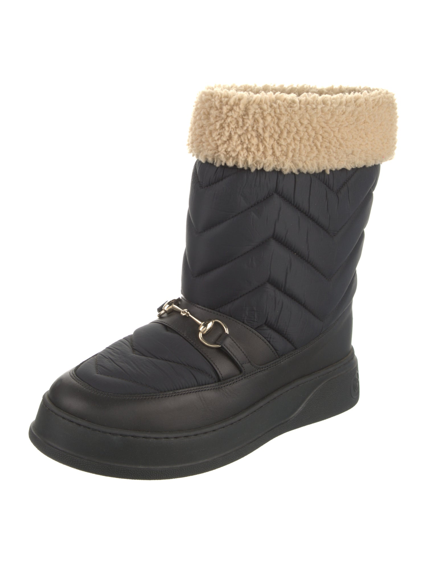 Gucci Horsebit Accent Nylon Snow Boots
