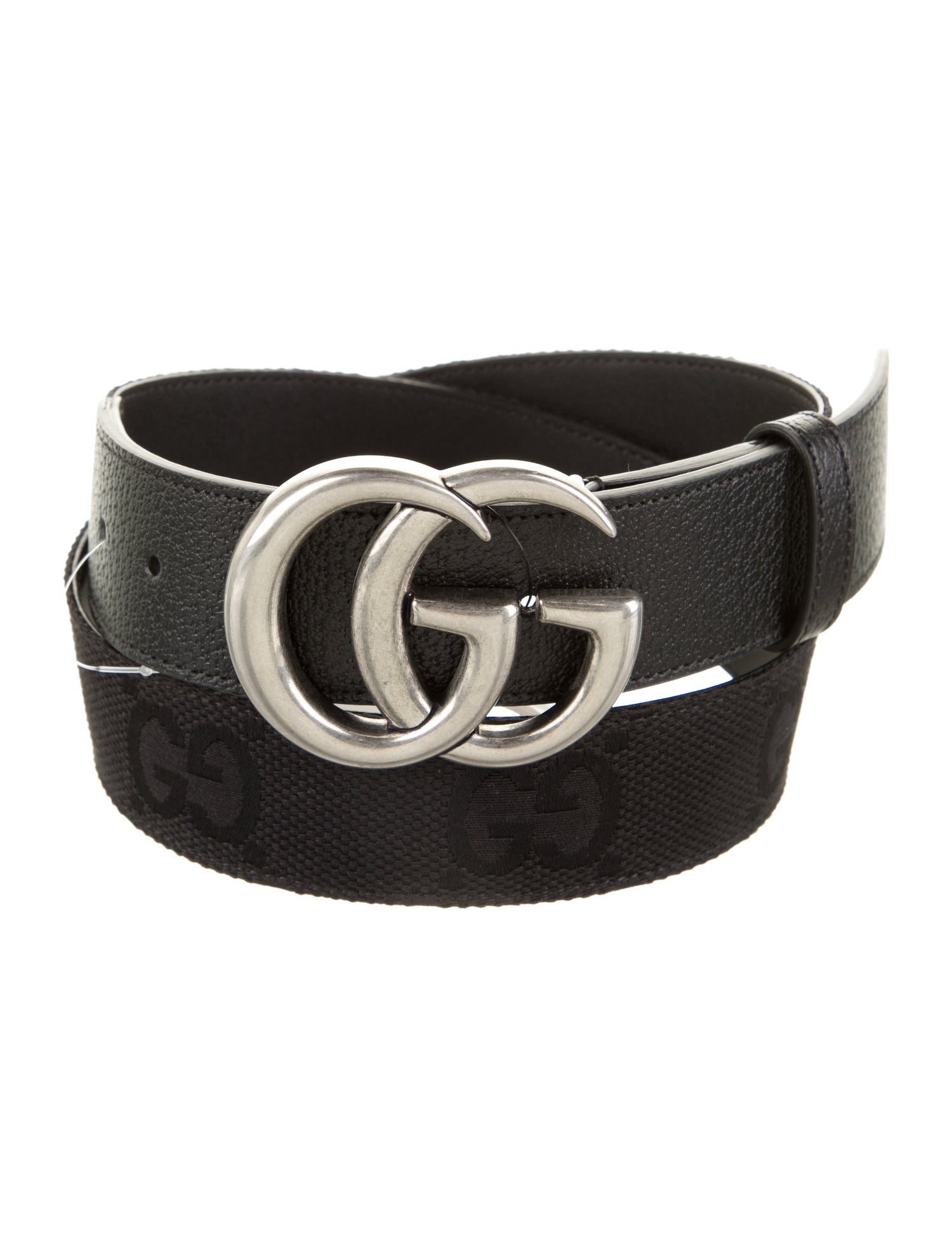 Gucci Double G Logo Canvas Belt