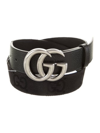 Gucci Double G Logo Canvas Belt