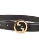 Gucci Double G Logo Skinny Belt