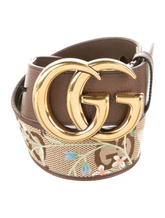 Gucci Double G Logo Canvas Belt