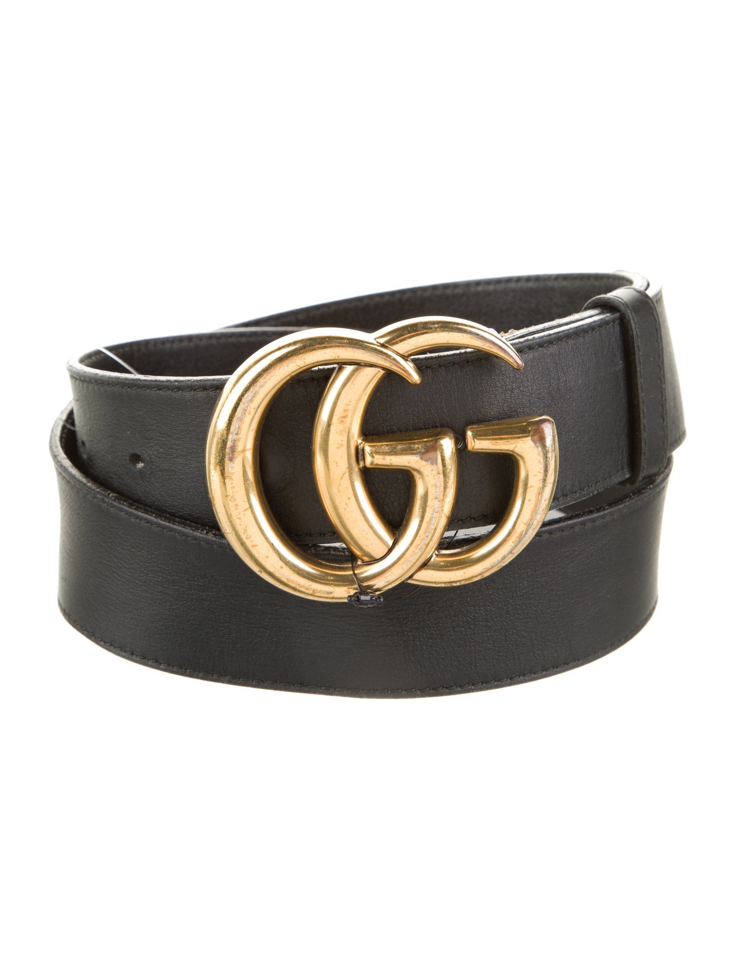 Gucci Double G Logo Calf Leather Belt