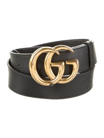 Gucci Belts Double G Logo Calf Leather Belt XS