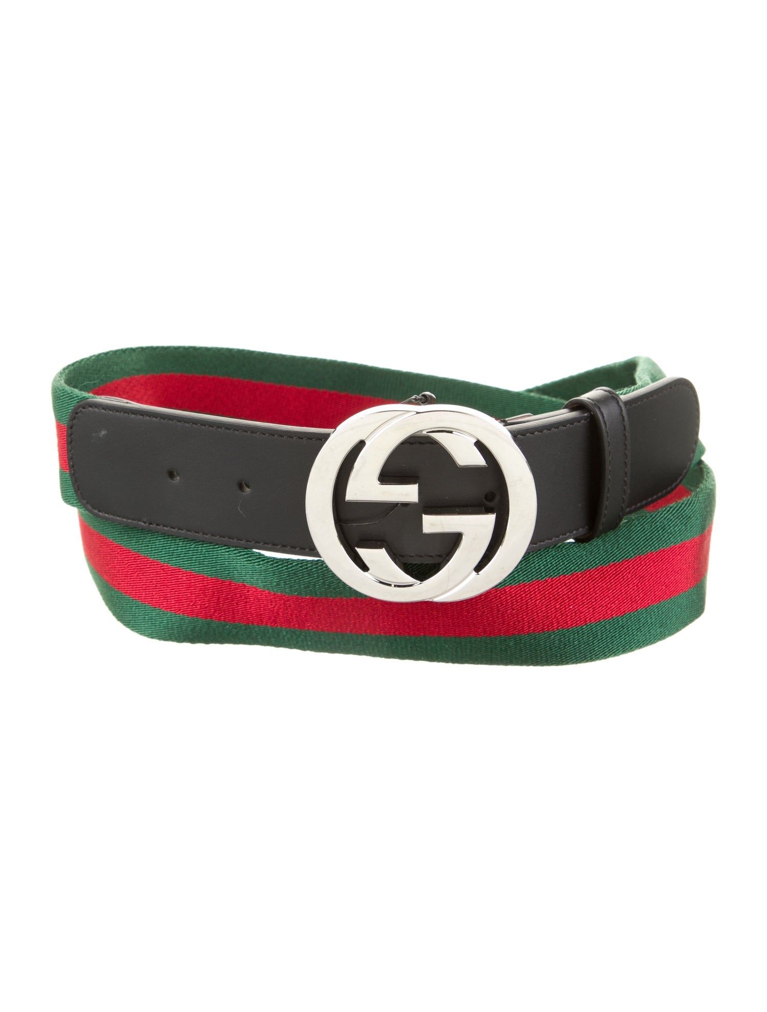Gucci Web Accent Canvas Belt