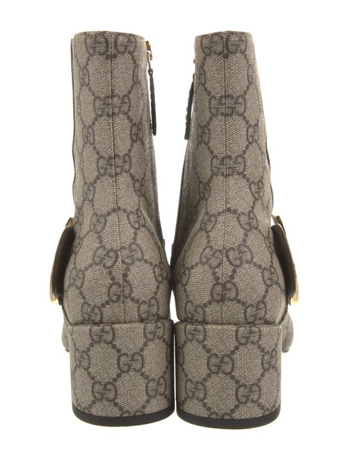 Gucci GG Supreme Leather Trim Embellishment Boots