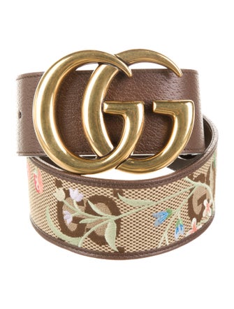 Gucci Double G Logo Canvas Waist Belt