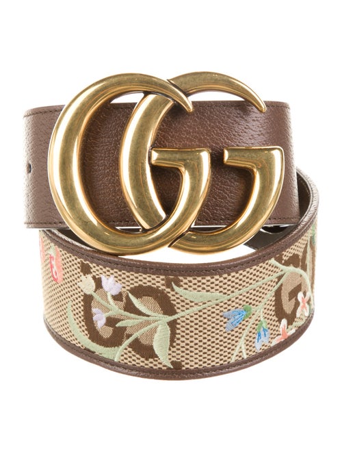 Gucci Double G Logo Canvas Waist Belt