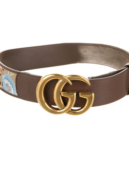 Gucci Double G Logo Canvas Waist Belt