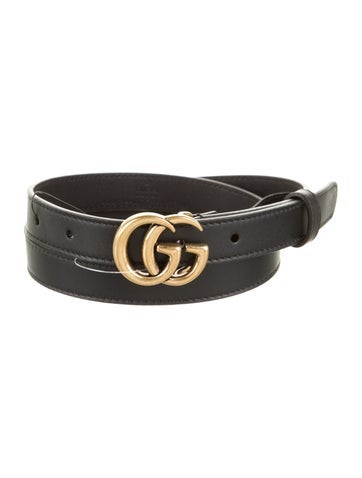 Gucci Belts Double G Logo Skinny Belt XXS