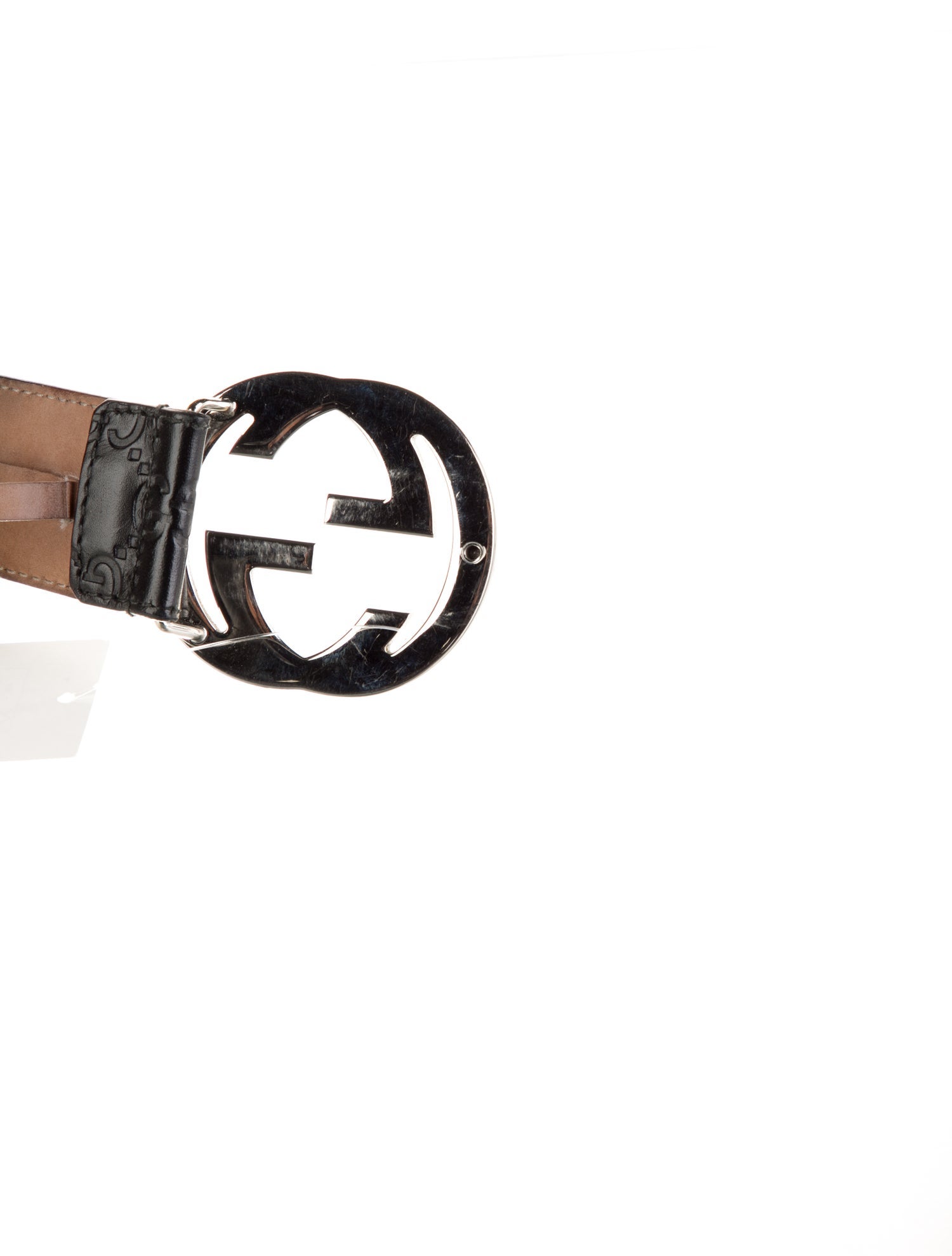 Gucci Embossed Leather Waist Belt