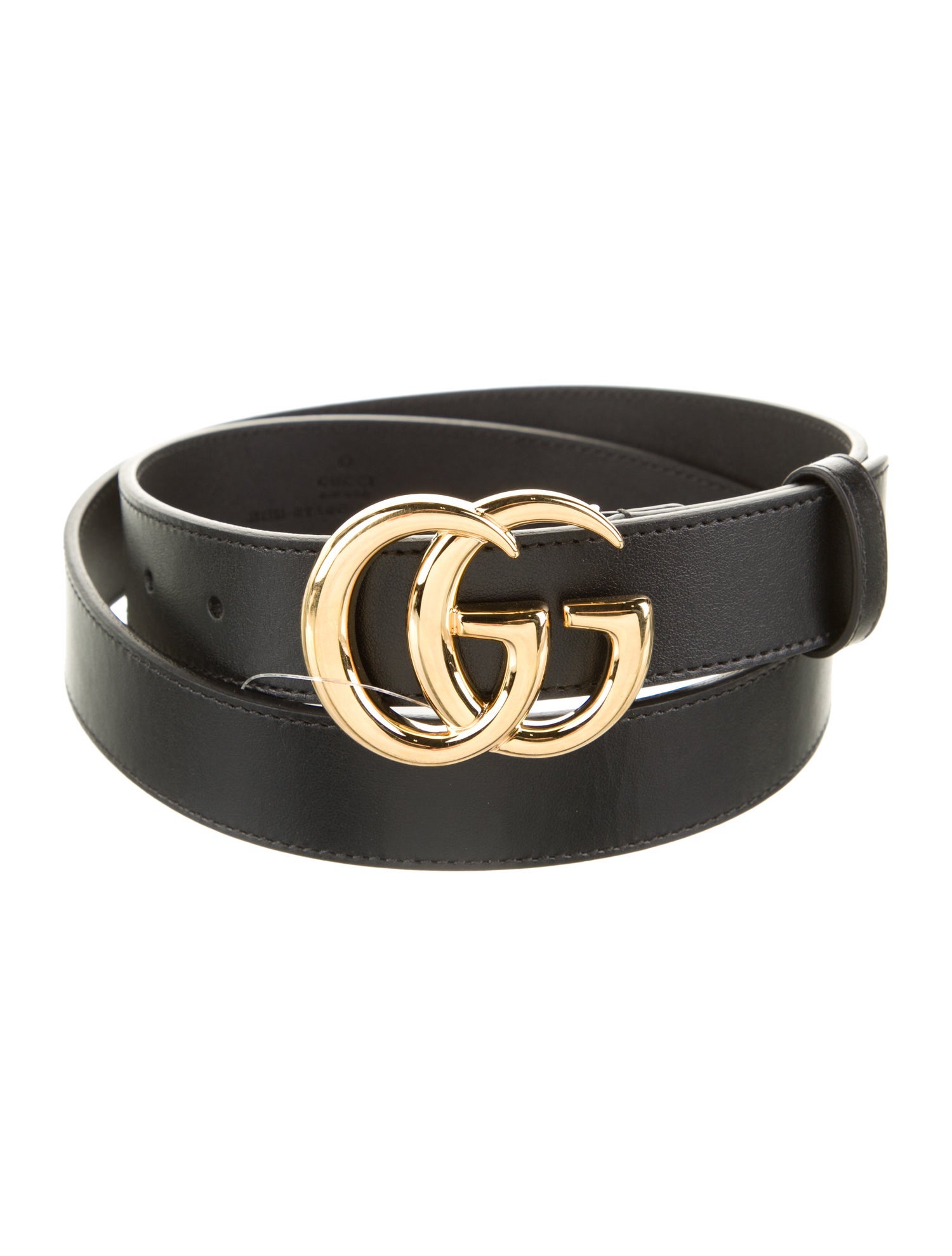 Gucci Double G Logo Calf Leather Waist Belt