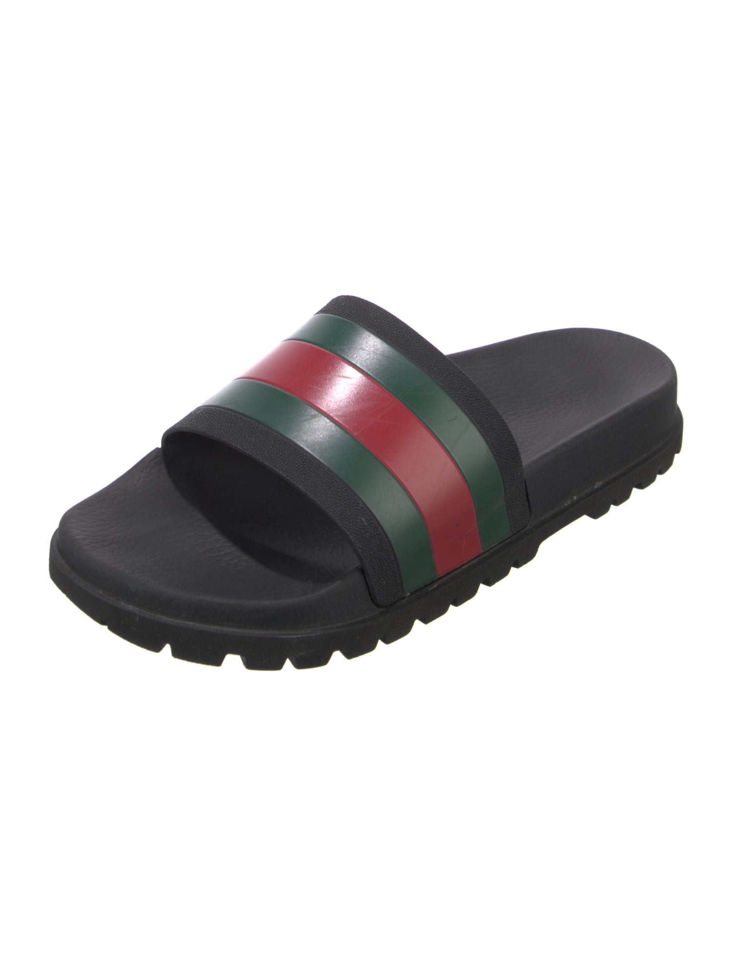 Gucci Web Accent Rubber Slides